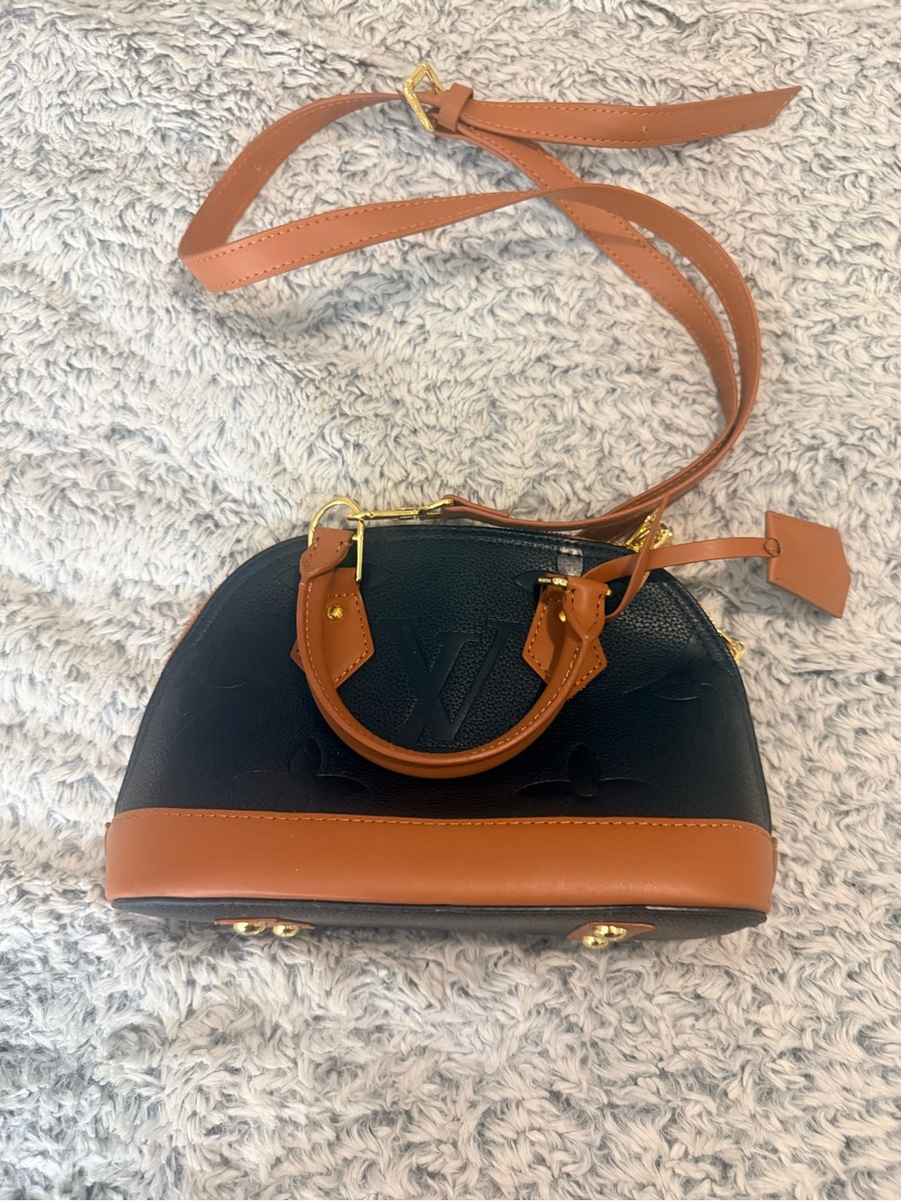 Black and Tan Crossbody bag